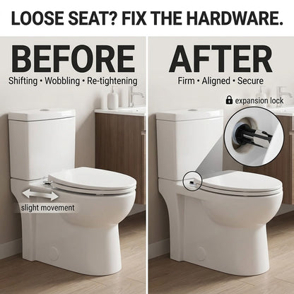 Top-Fix Toilet Seat Hinge Repair Kit – Expansion Bolts for Loose Toilet Seats