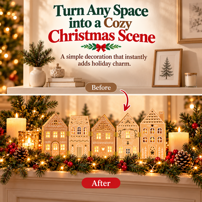 🎄🏠 Wooden Gingerbread House Decor – Bring Christmas Magic Home! ✨