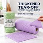 Reusable Tear-Off Kitchen Cloths – 20 Sheets per Roll