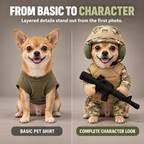 Pet Tactical Character Costume Set