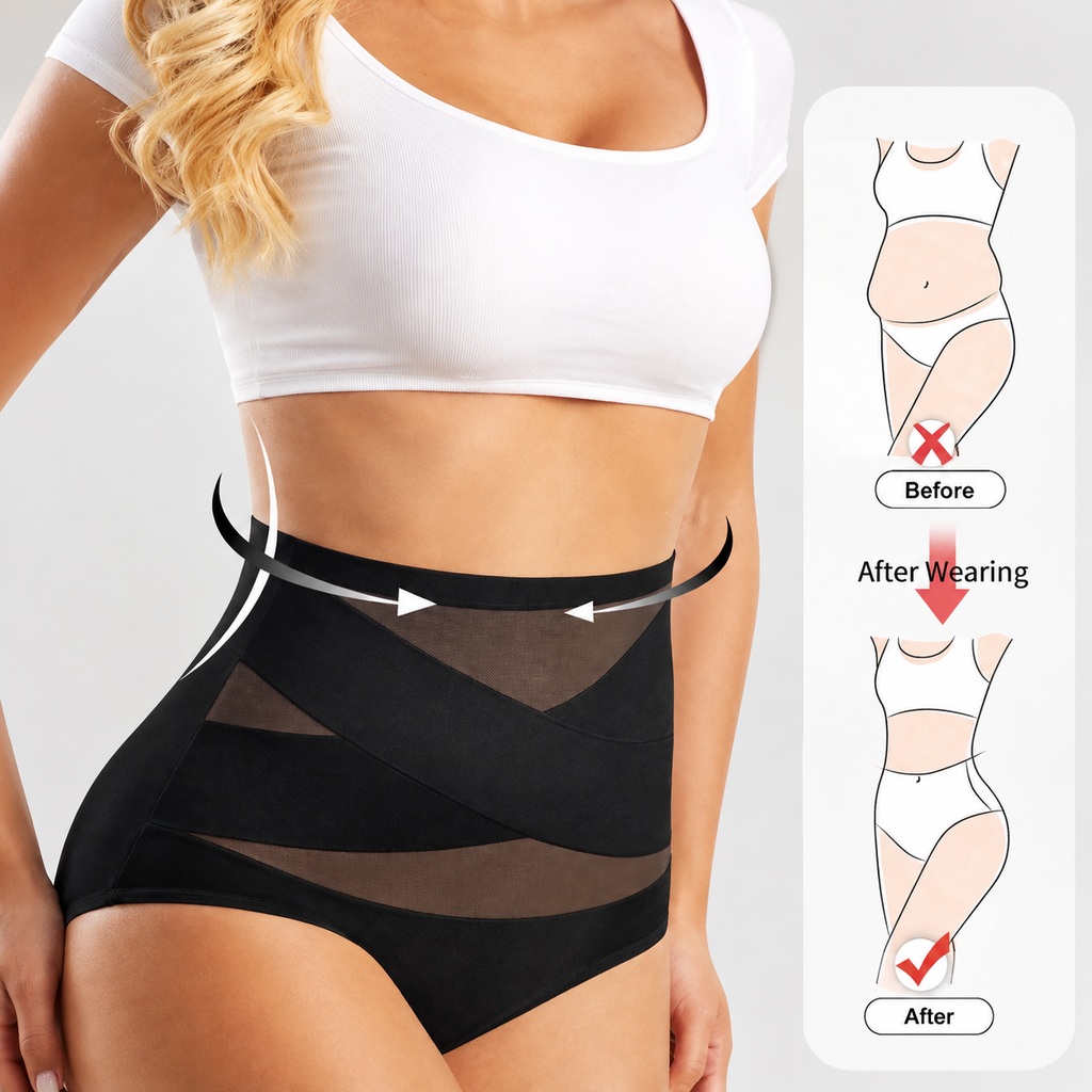 6-Pack X-Cross High-Waist Tummy Control Panties