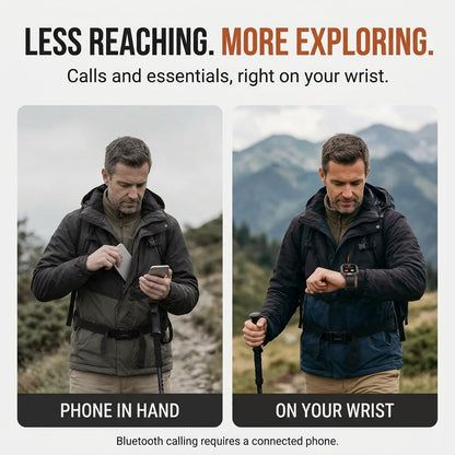 Rugged Military Smartwatch – 2.01" HD Display, Bluetooth Calling & 100+ Sports Modes