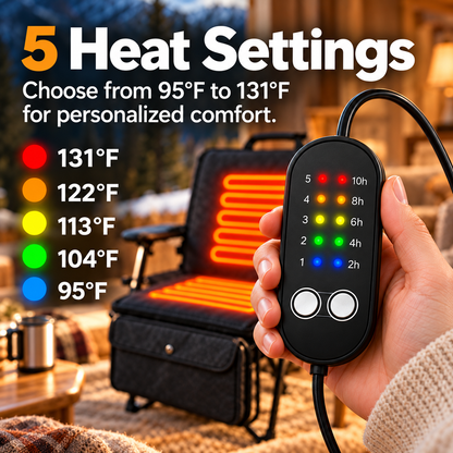 ❄️ Portable, Adjustable Heated Seat Cushion — Say Goodbye to Cold Seats!🔥