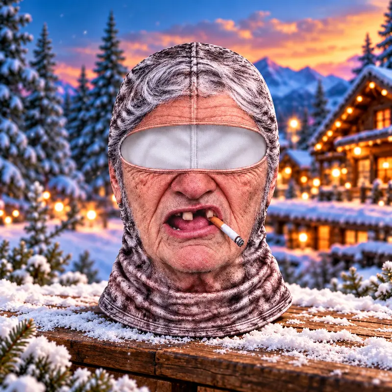 🤣Funny Realistic Face Ski Mask – Hilarious Winter Party Gear for Outdoor Groups
