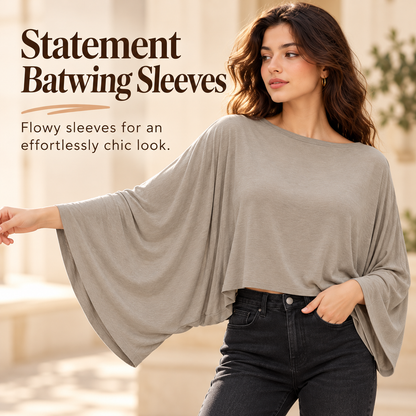 ✨ Oversized Batwing Sleeve Tee – Relaxed Fit, Effortless Style! 💕