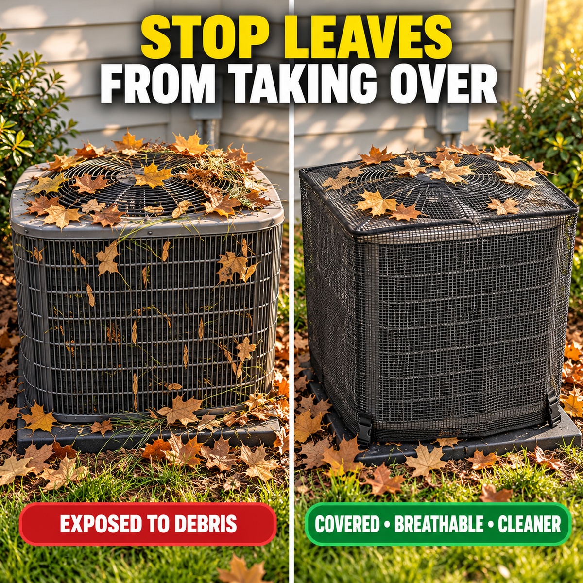 Outdoor AC Mesh Cover for Cleaner, Better-Protected Units
