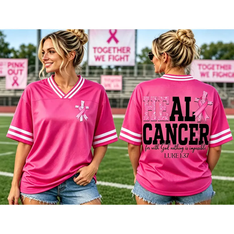 Pink Ribbon Breast Cancer Support Game Day Jersey