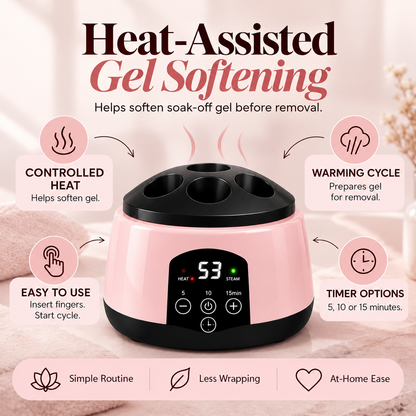At-Home Steam Gel Nail Remover – Foil-Free & Heat-Assisted Polish Cleaner💅