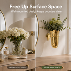 Luxury Gold Wall-Mounted Floral Vase