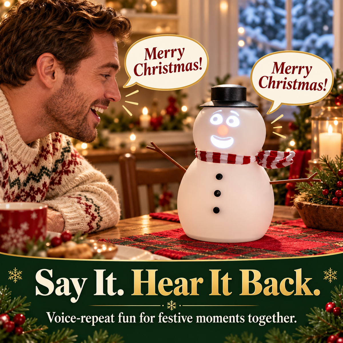 ⛄ Talking & Singing Snowman with Animated Expressions