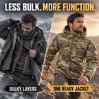 🧥Men's Waterproof Outdoor Fleece-Lined Hooded Jacket with 9 Pockets🧥