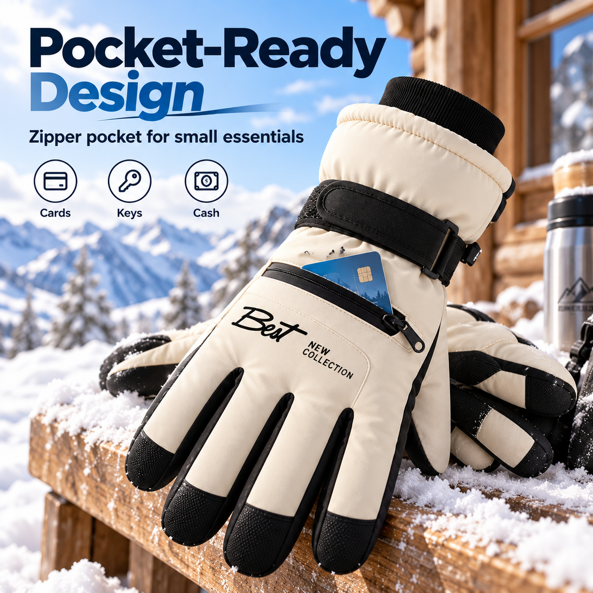Winter Insulated Gloves – Warm Windproof Outdoor Gloves