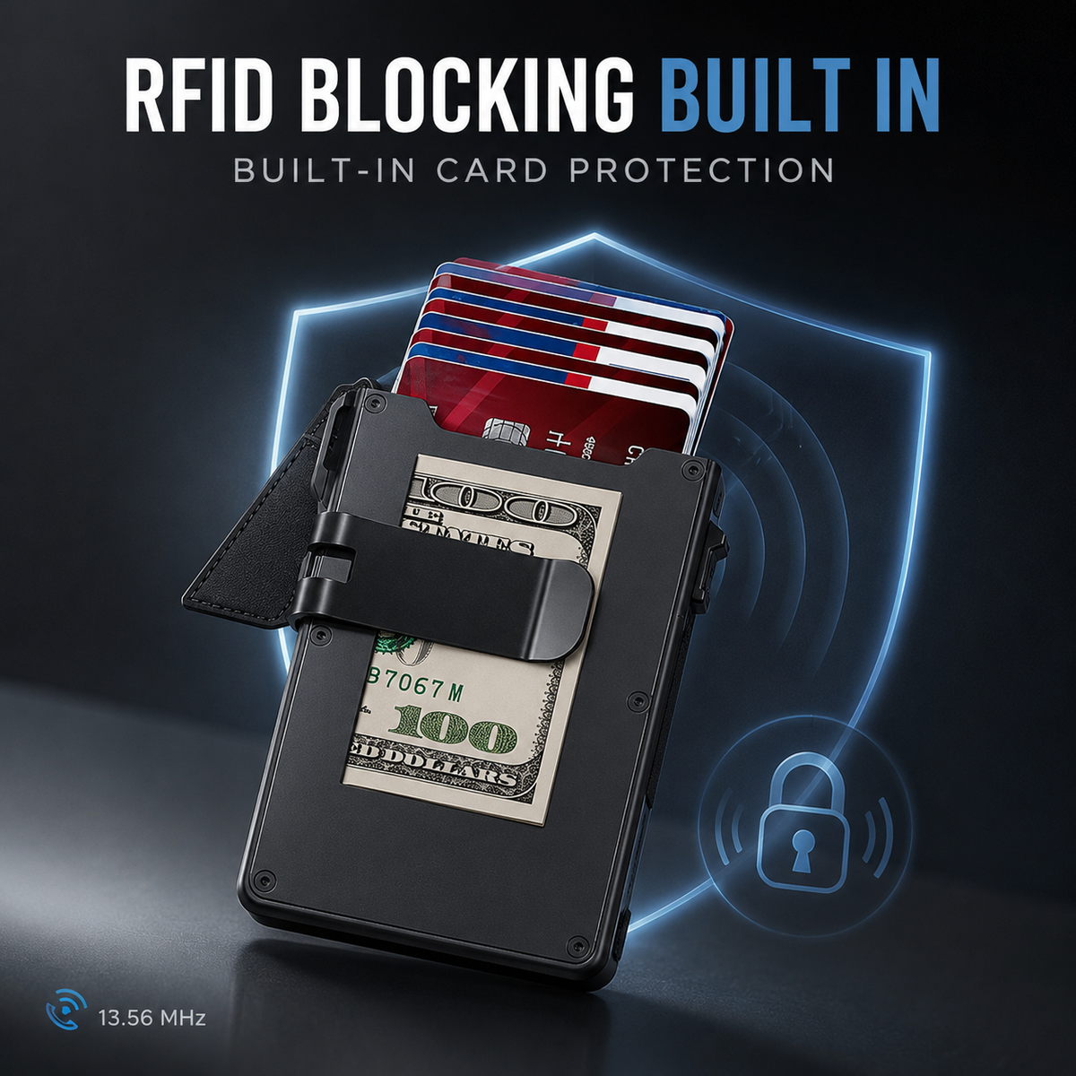 💼 Minimalist Tech | Men's Slim RFID-Blocking Pop-Up Wallet with Money Clip 🎁