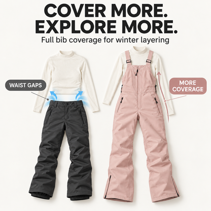 Women’s Waterproof Insulated Ski Bibs – Warm, Adjustable & Snow-Ready