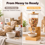 Bamboo Cereal Dispenser Countertop