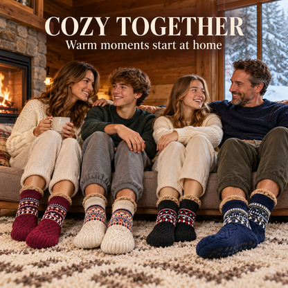 Cozy Non-Slip Slipper Socks – Ultra-Soft Fleece Lining & Stretchy Comfort