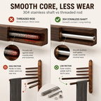 Premium Walnut Rotating Wall Rack for Clothes & Towels