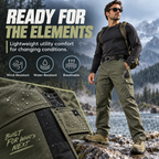 Men's All-Terrain Stretch Utility Cargo Pants - Water-Resistant & Lightweight Outdoor Trousers