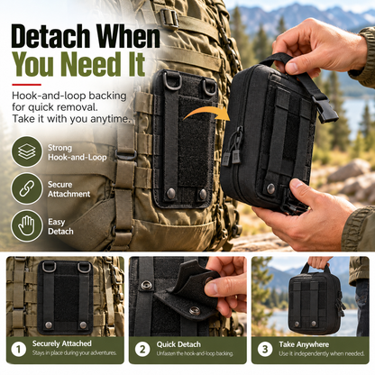 🎒 Tactical First Aid Pouch – 2.7L Compact Outdoor Organizer