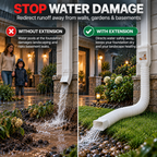 Flexible Downspout Extender & Rainwater Drainage Pipe for Home Foundation