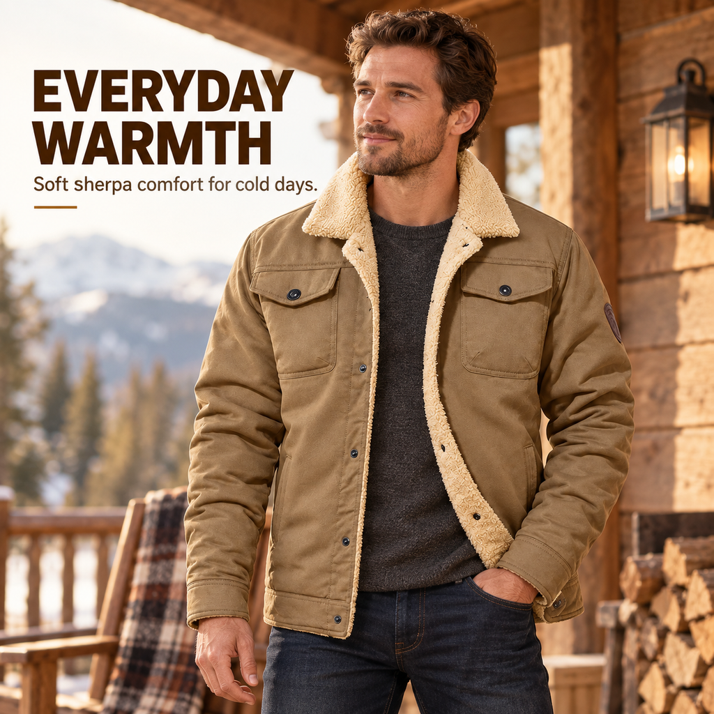 Men’s Sherpa-Lined Trucker Jacket