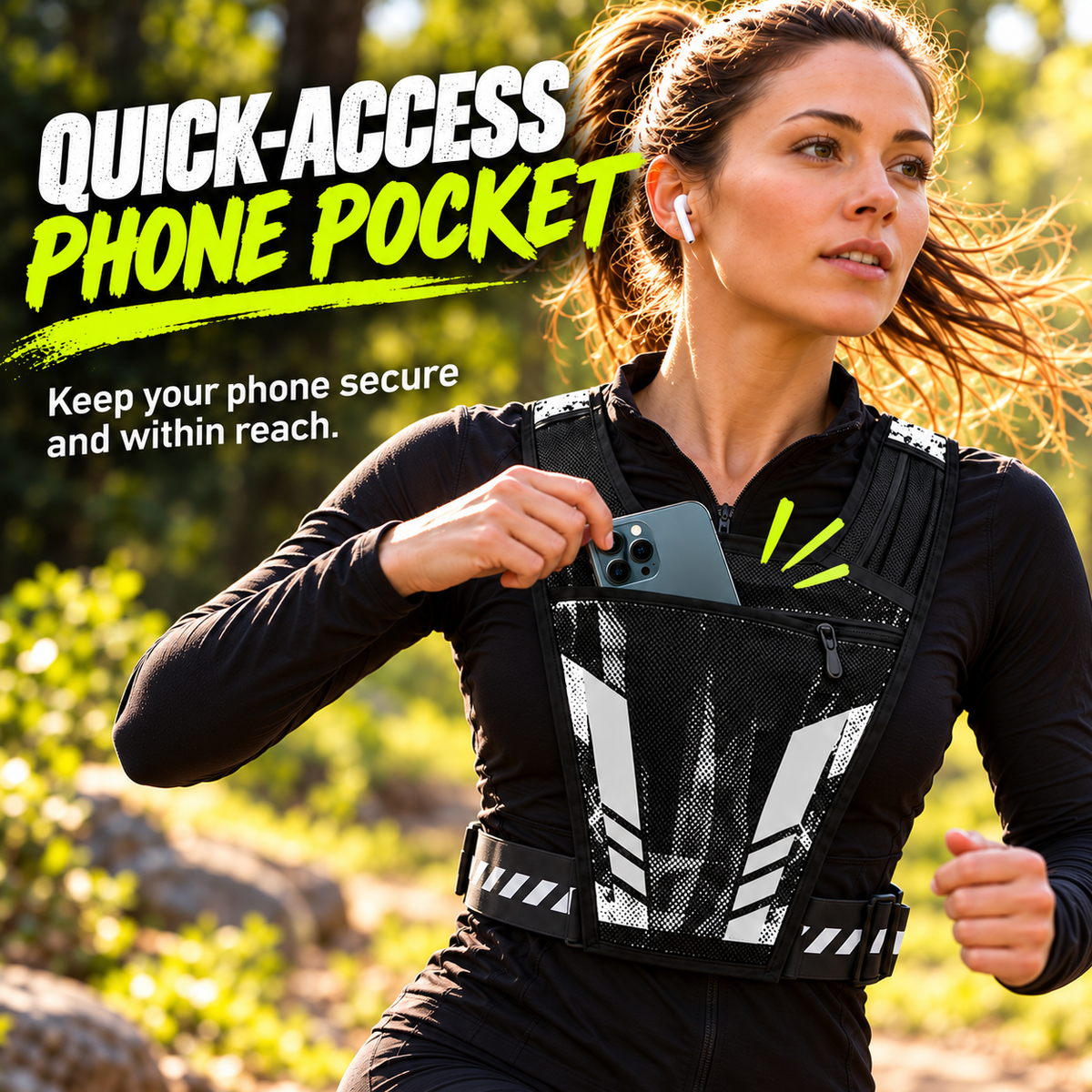 🏃 Multifunctional Lightweight Running Vest – Run Hands-Free, Keep Your Essentials Close! ⚡