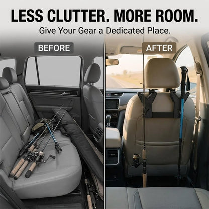 Adjustable Dual Gun Seat Mount – Secure, Space-Saving Rifle & Shotgun Holder for Trucks & SUVs