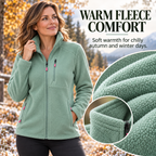 Women's Full-Zip Fleece Jacket with Warm Thermal Lining