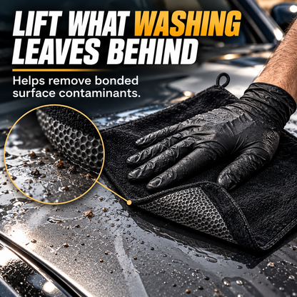 🚗The Faster Way to Clay:  Premium Polymer Clay Towel for a Mirror-Smooth Finish