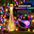 ✨72FT 200 LED Outdoor Solar String Lights - Waterproof Raindrop Magic💡