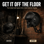 Skull Motorcycle Helmet Wall Mount