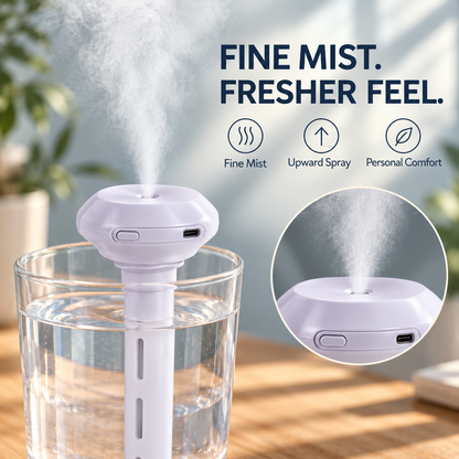 💧 Portable Tank-Free Humidifier for Bottles & Cups 🔌