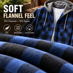 Men's Plaid Flannel Hooded Shirt Jacket – Essential Fall Layer for Casual Everyday Style