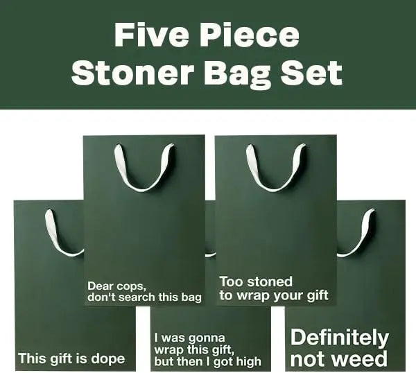Funny Gift Bags -Set of 5- Snarky, Perfect for Gifts, Secret Santa, and Christmas