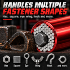 🔧Multifunctional socket tool—automatically adapts to and grips fasteners of various shapes🔧