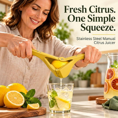 Stainless Steel Manual Citrus Juicer – Easy-Squeeze Lemon & Lime Press