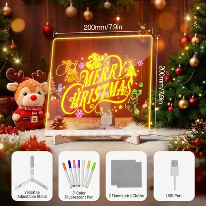 LED Light-Up Drawing Board for Kids – Reusable Acrylic Message & Doodle Board