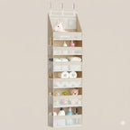 6-Tier Hanging Closet Organizer Over The Door Wardrobe Storage with Clear Card Slot
