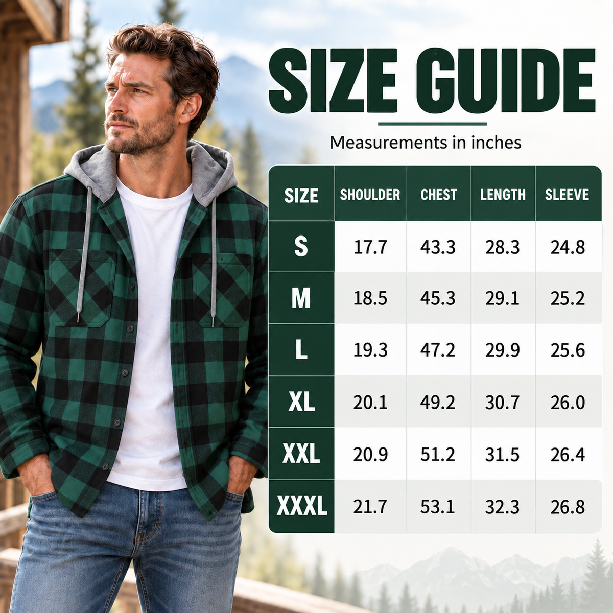 Men's Plaid Flannel Hooded Shirt Jacket – Essential Fall Layer for Casual Everyday Style