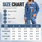 Women's Versatile Vintage Wash Casual Denim Over-Shirt