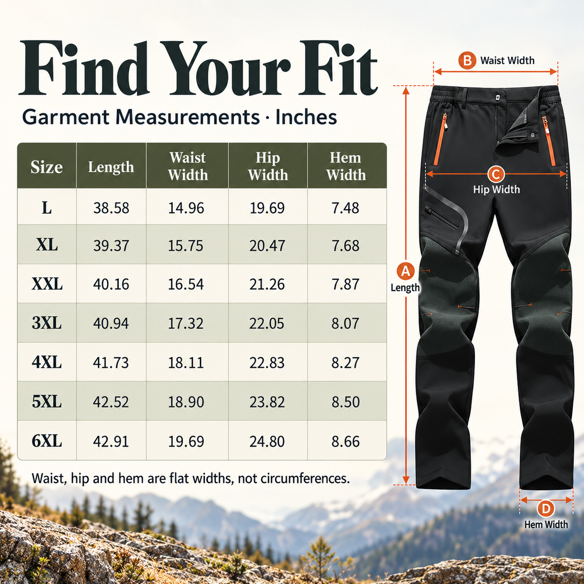 🏔️ Men's Thermal Fleece Waterproof Softshell Hiking Pants | Heavy-Duty Winter Cargo