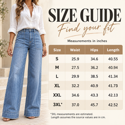 Vintage High-Waisted Wide-Leg Denim Jeans | Ultra-Soft Comfort & Relaxed Fit
