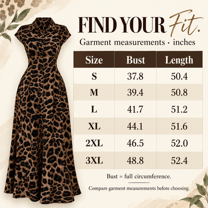 Women’s Leopard Print Maxi Shirt Dress