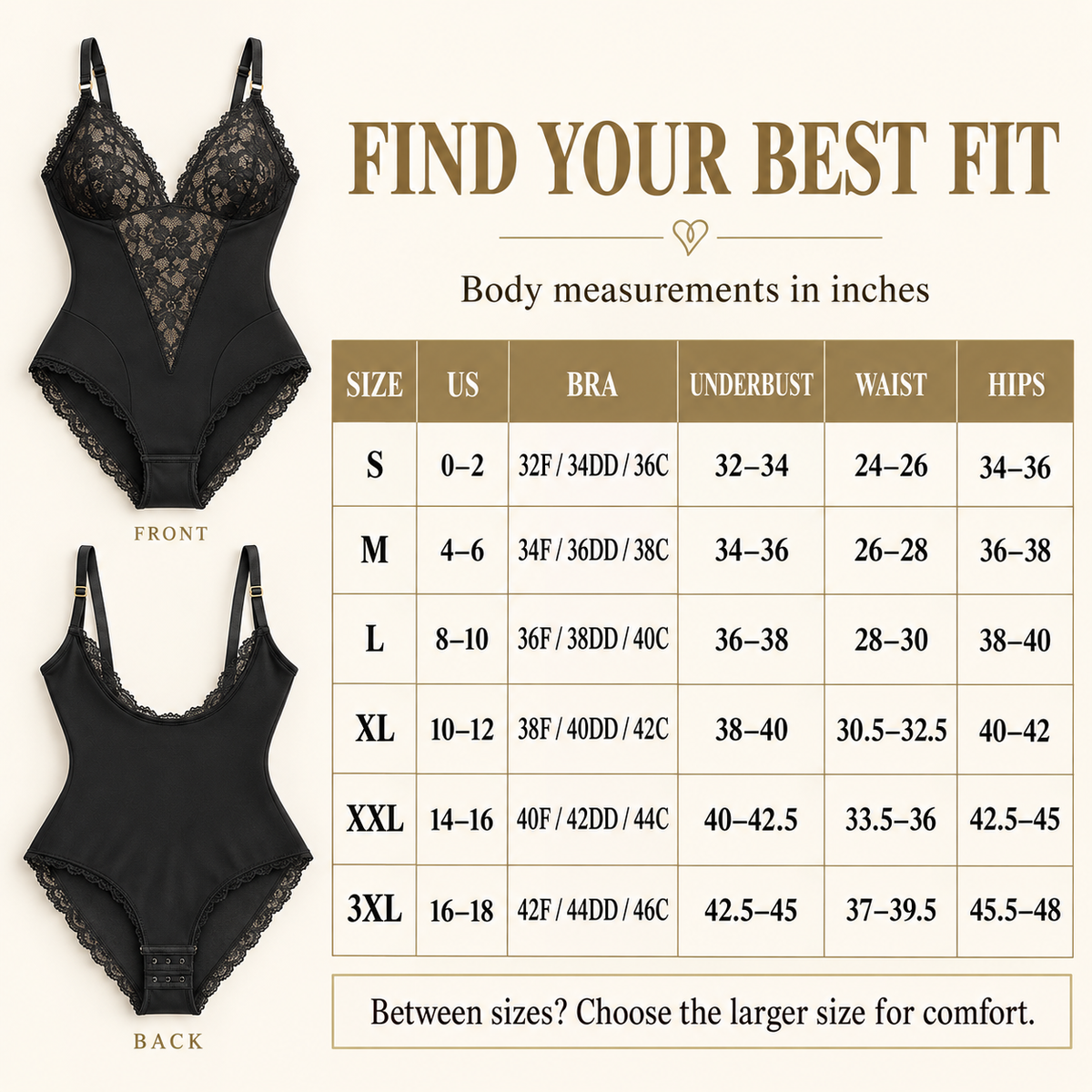 Double Control Lace V-Neck Bodysuit | Shapewear & Tummy Control