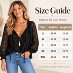 Elegant French Lace Tie-Neck Blouse | Casual Long Sleeve Boho Top