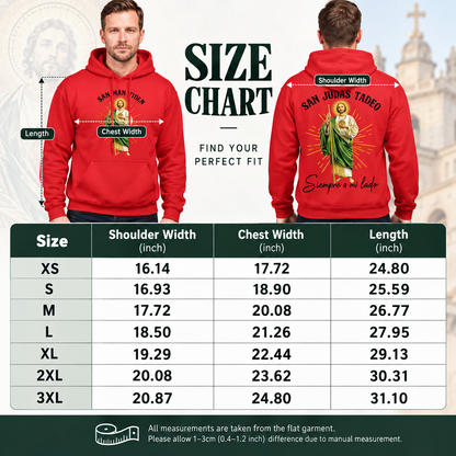 Faith Everyday: San Judas Tadeo Premium Fleece Hoodie