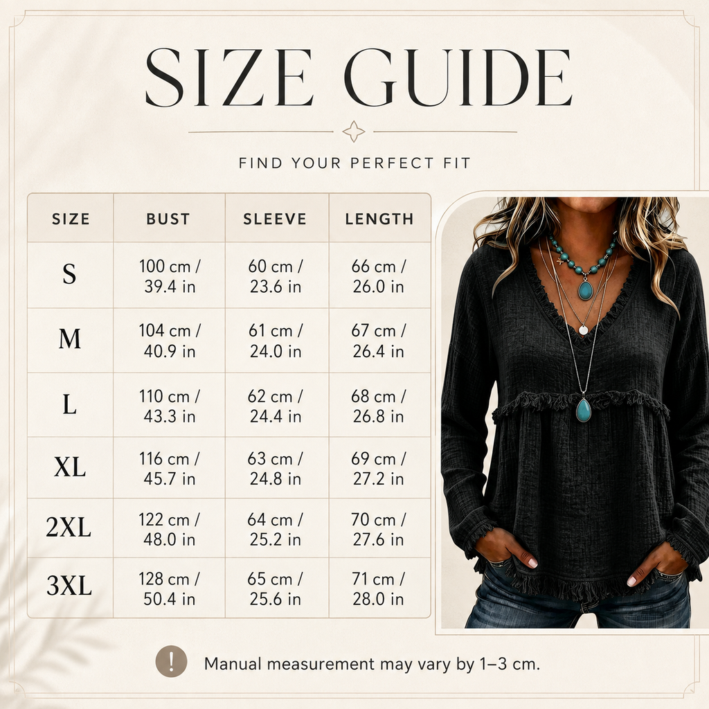 Bohemian Charm Fringe V-Neck Pullover — Effortless Elegance