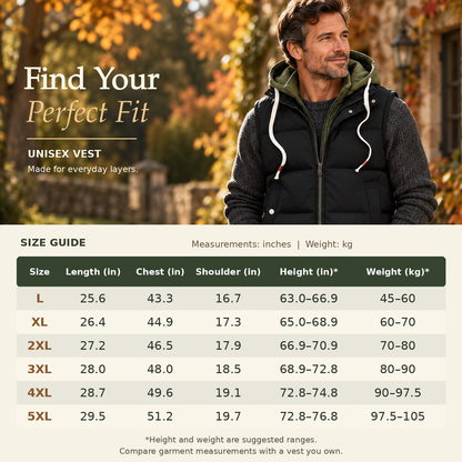 Unisex Hooded Puffer Vest – Cozy Warmth & Layered Style