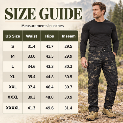 Men's Winter Fleece-Lined Tactical Cargo Pants