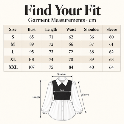 Women’s Layered-Look Collared Tunic – Effortless Everyday Style